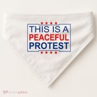 This Is A Peaceful Protest Pro Trump USA-Made Doggie Bandana thumb 0