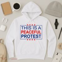 This Is A Peaceful Protest Pro Trump Hoodie thumb 3