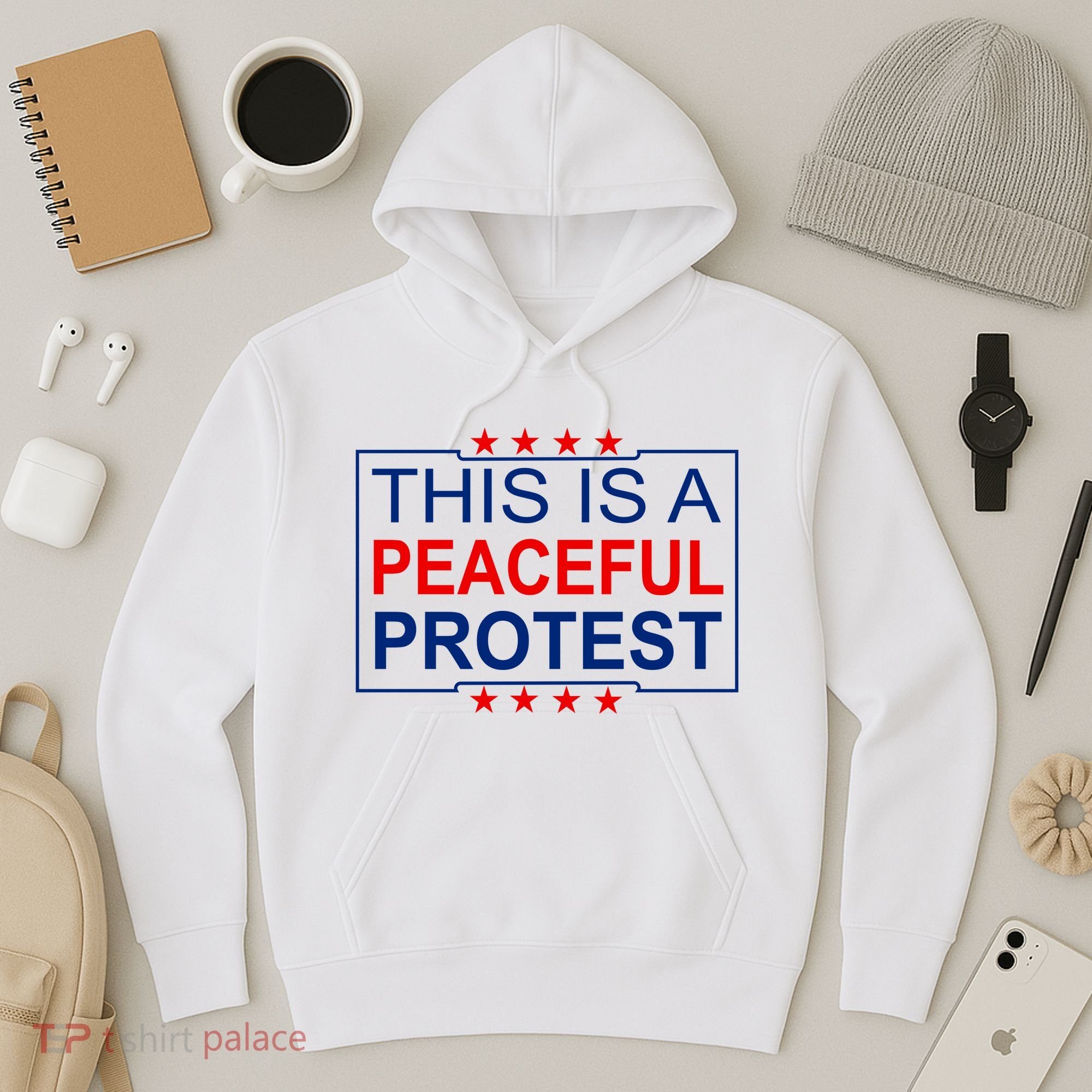 This Is A Peaceful Protest Pro Trump Hoodie
