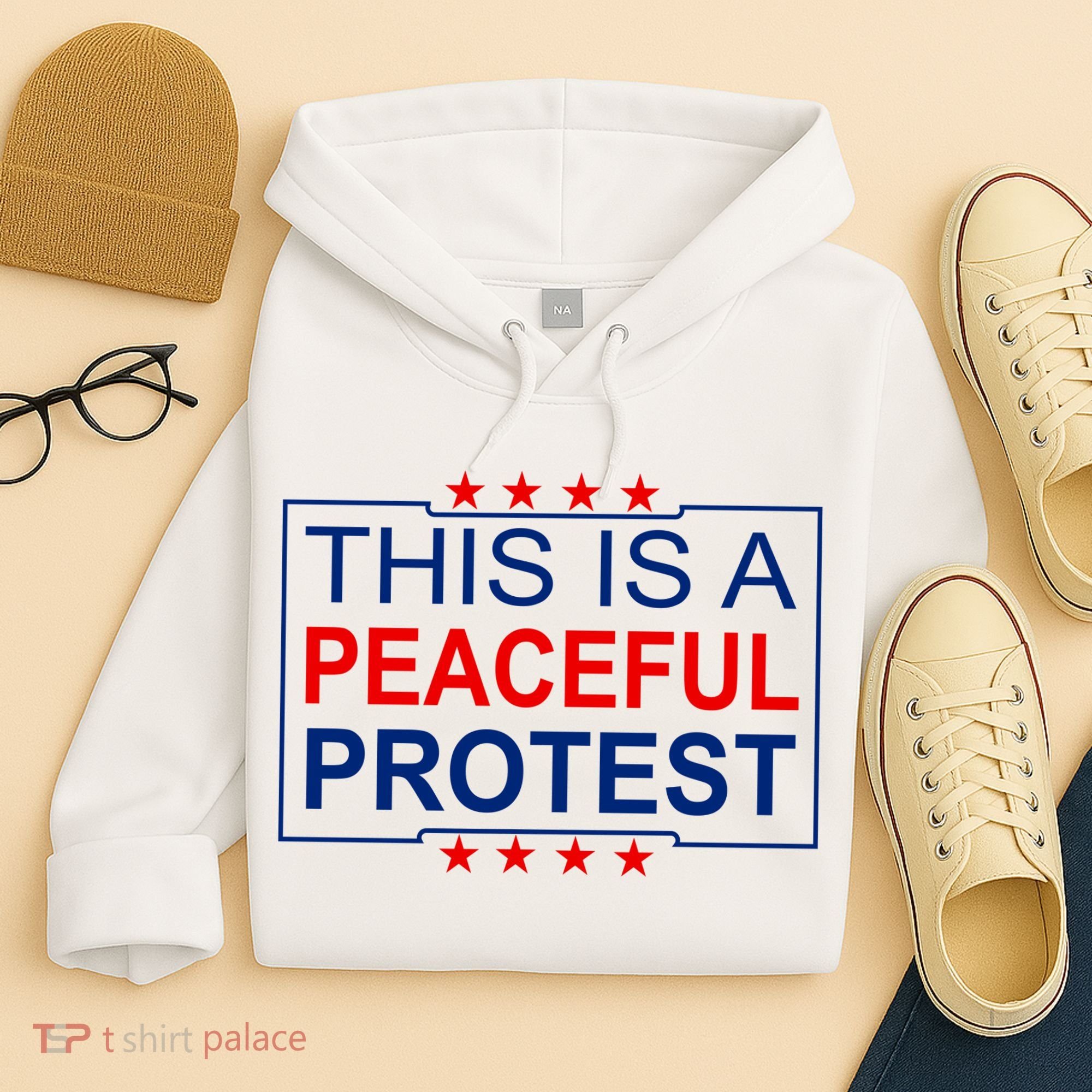 This Is A Peaceful Protest Pro Trump Hoodie