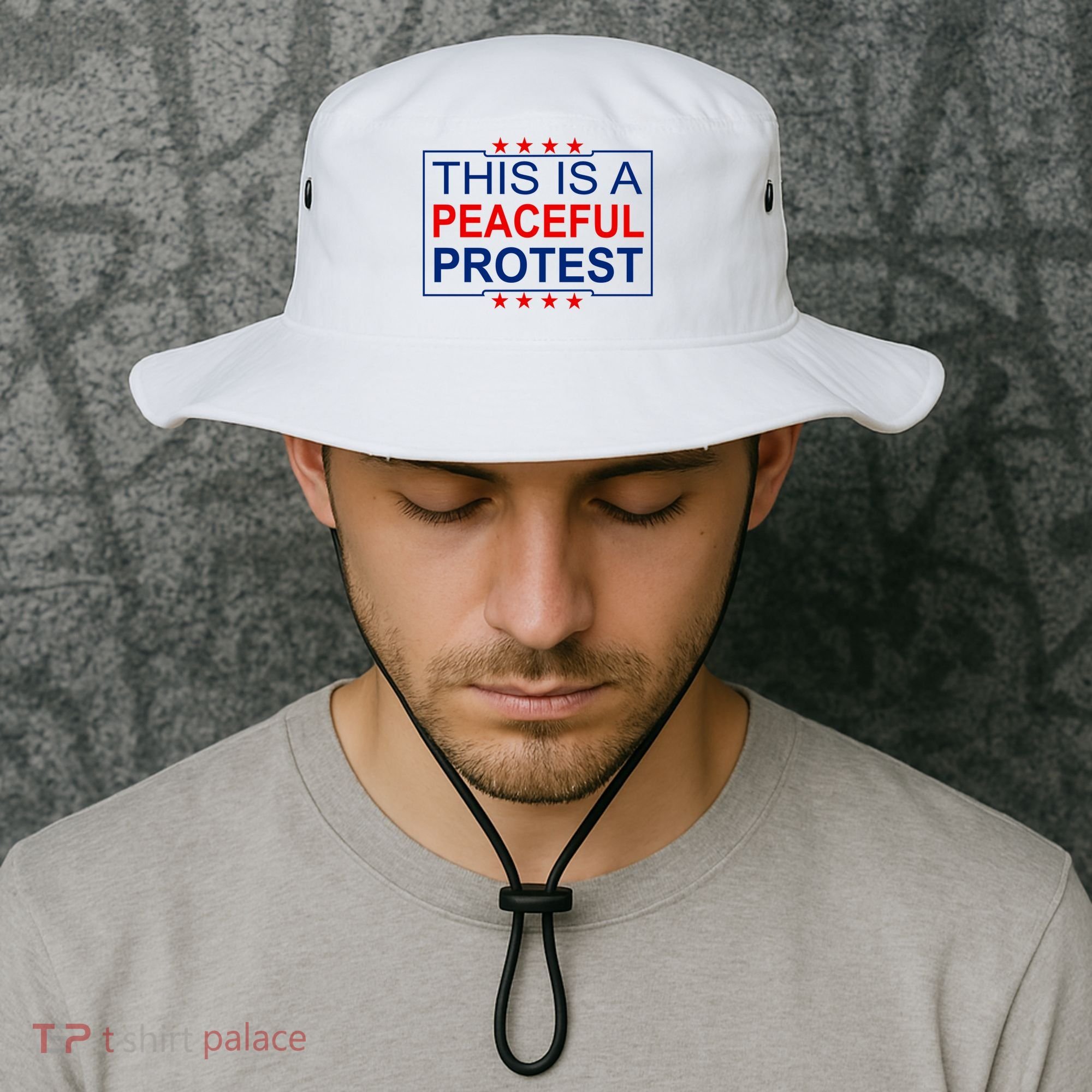 This Is A Peaceful Protest Pro Trump Bucket Hat