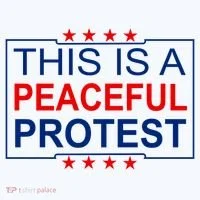 This Is A Peaceful Protest Pro Trump Bucket Hat thumb 4