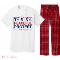 This Is A Peaceful Protest Pro Trump Pajama Set thumb 0