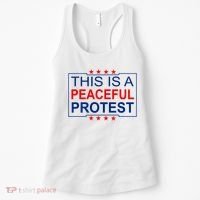 This Is A Peaceful Protest Pro Trump Women's Tank Top thumb 0