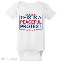 This Is A Peaceful Protest Pro Trump Baby Bodysuit thumb 0
