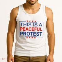 This Is A Peaceful Protest Pro Trump Tank Top thumb 3