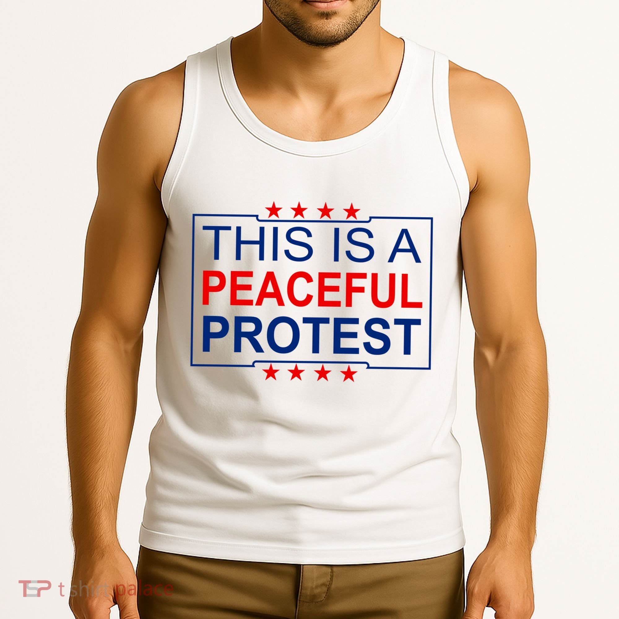 This Is A Peaceful Protest Pro Trump Tank Top