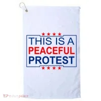 This Is A Peaceful Protest Pro Trump Golf Towel thumb 0