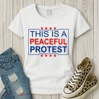 This Is A Peaceful Protest Pro Trump Women's T-Shirt thumb 3