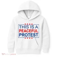 This Is A Peaceful Protest Pro Trump Kids Hoodie thumb 0