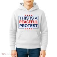 This Is A Peaceful Protest Pro Trump Kids Hoodie thumb 4