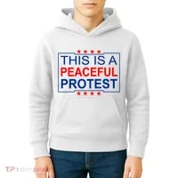 This Is A Peaceful Protest Pro Trump Kids Hoodie thumb 4