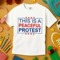 This Is A Peaceful Protest Pro Trump Kids T-Shirt thumb 3
