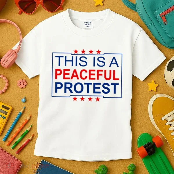 This Is A Peaceful Protest Pro Trump Kids T-Shirt