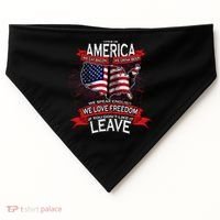 This is AMERICA if you don't like it LEAVE USA-Made Doggie Bandana thumb 0