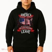 This is AMERICA if you don't like it LEAVE Hoodie thumb 2