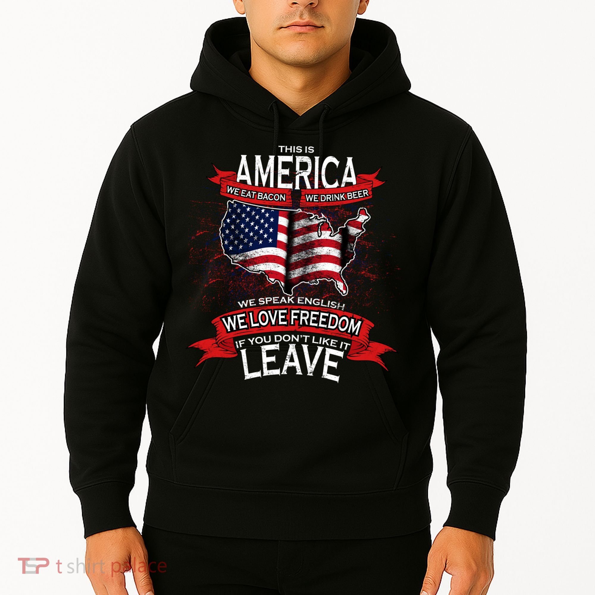 This is AMERICA if you don't like it LEAVE Hoodie