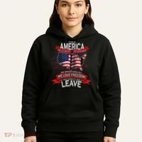 This is AMERICA if you don't like it LEAVE Hoodie thumb 5