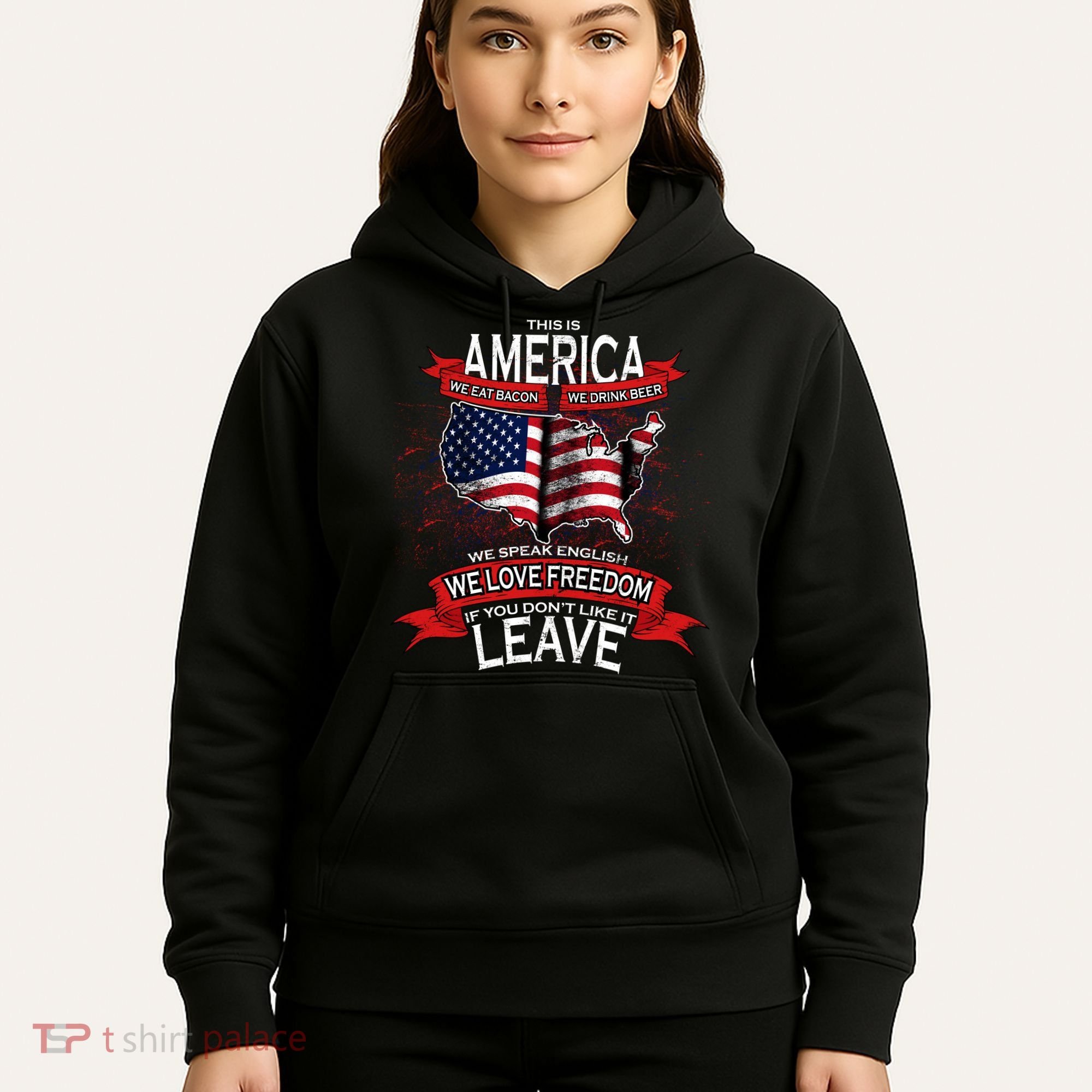 This is AMERICA if you don't like it LEAVE Hoodie