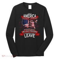 This is AMERICA if you don't like it LEAVE Long Sleeve Shirt thumb 0