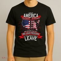 This is AMERICA if you don't like it LEAVE T-Shirt thumb 3