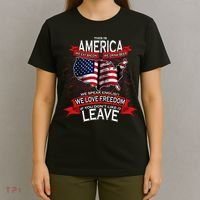 This is AMERICA if you don't like it LEAVE T-Shirt thumb 4