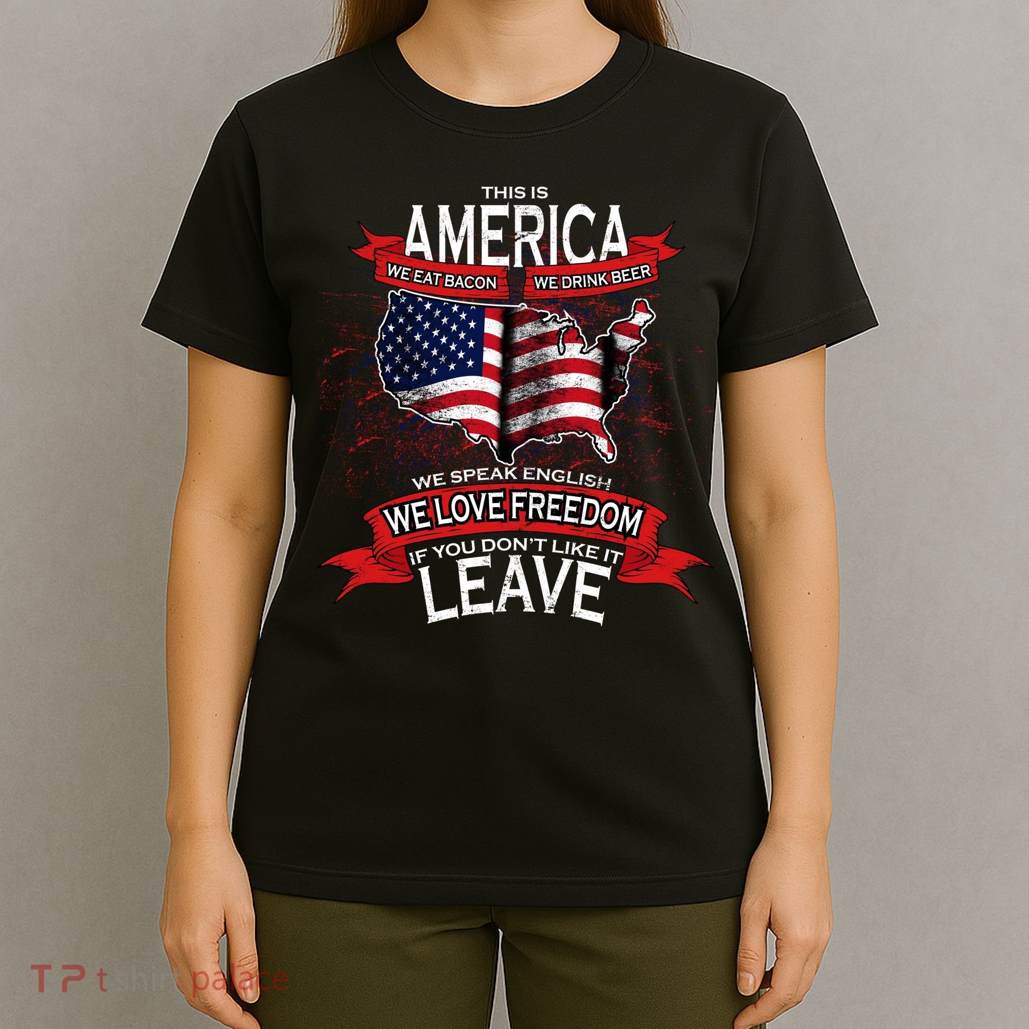 This is AMERICA if you don't like it LEAVE T-Shirt