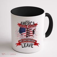This is AMERICA if you don't like it LEAVE Coffee Mug thumb 1