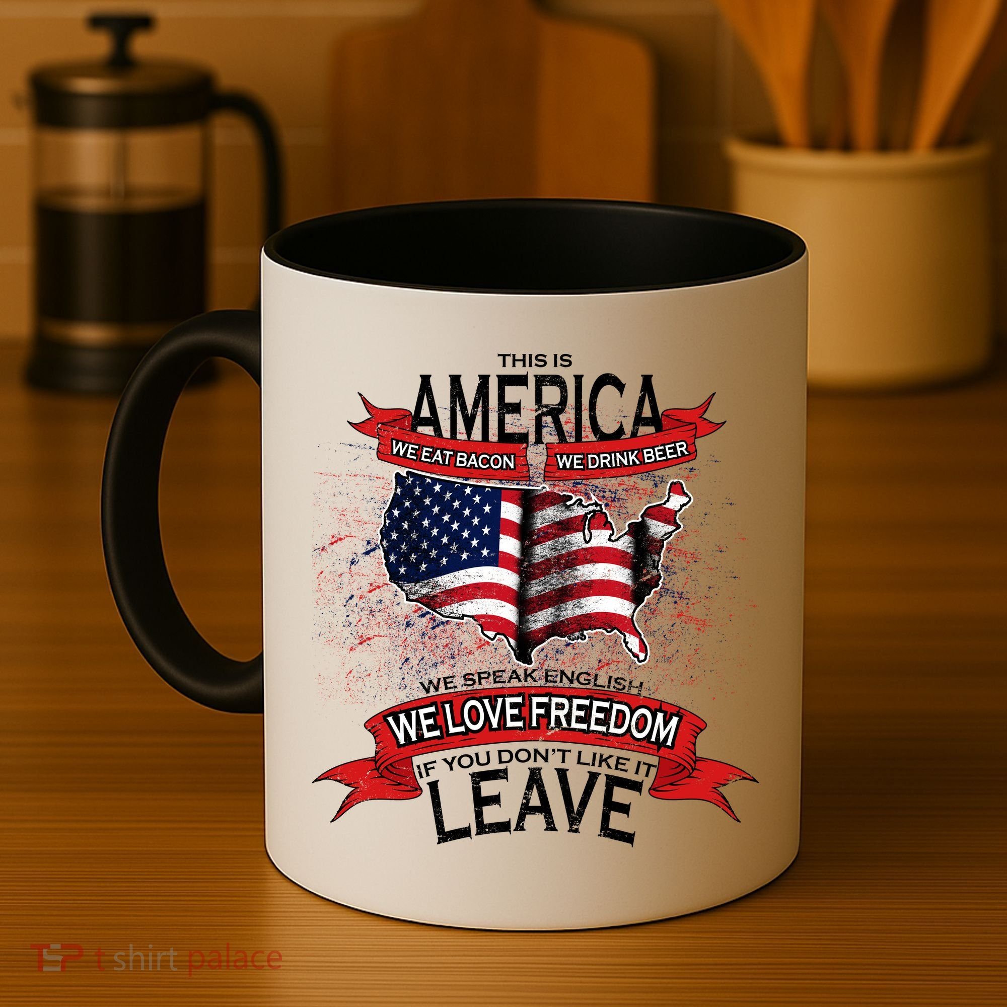 This is AMERICA if you don't like it LEAVE Coffee Mug