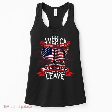 This is AMERICA if you don't like it LEAVE Women's Tank Top
