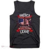 This is AMERICA if you don't like it LEAVE Tank Top thumb 0
