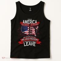 This is AMERICA if you don't like it LEAVE Tank Top thumb 2