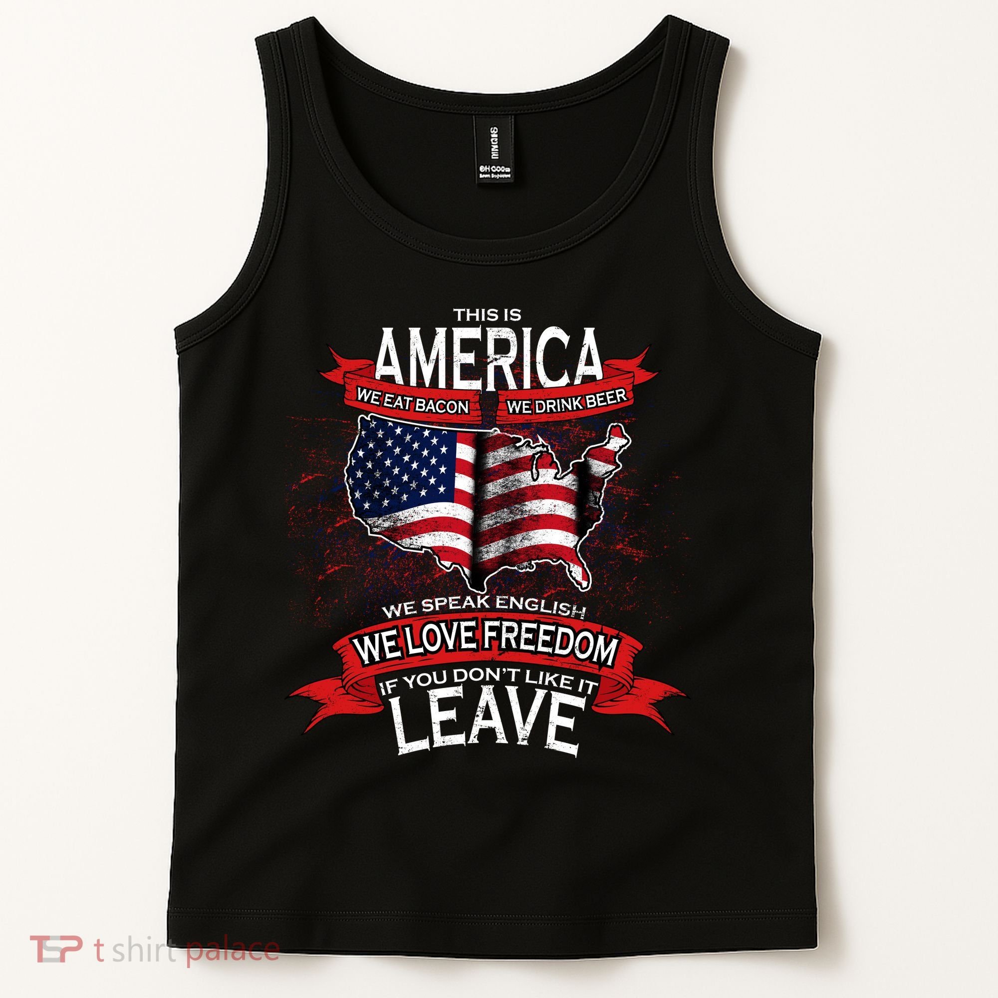 This is AMERICA if you don't like it LEAVE Tank Top