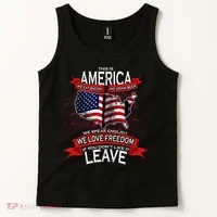 This is AMERICA if you don't like it LEAVE Tank Top thumb 2