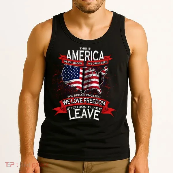 This is AMERICA if you don't like it LEAVE Tank Top
