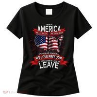 This is AMERICA if you don't like it LEAVE Women's T-Shirt thumb 0