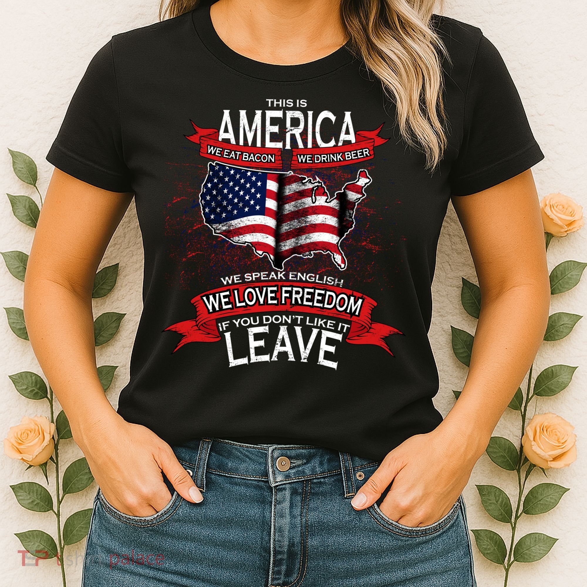 This is AMERICA if you don't like it LEAVE Women's T-Shirt