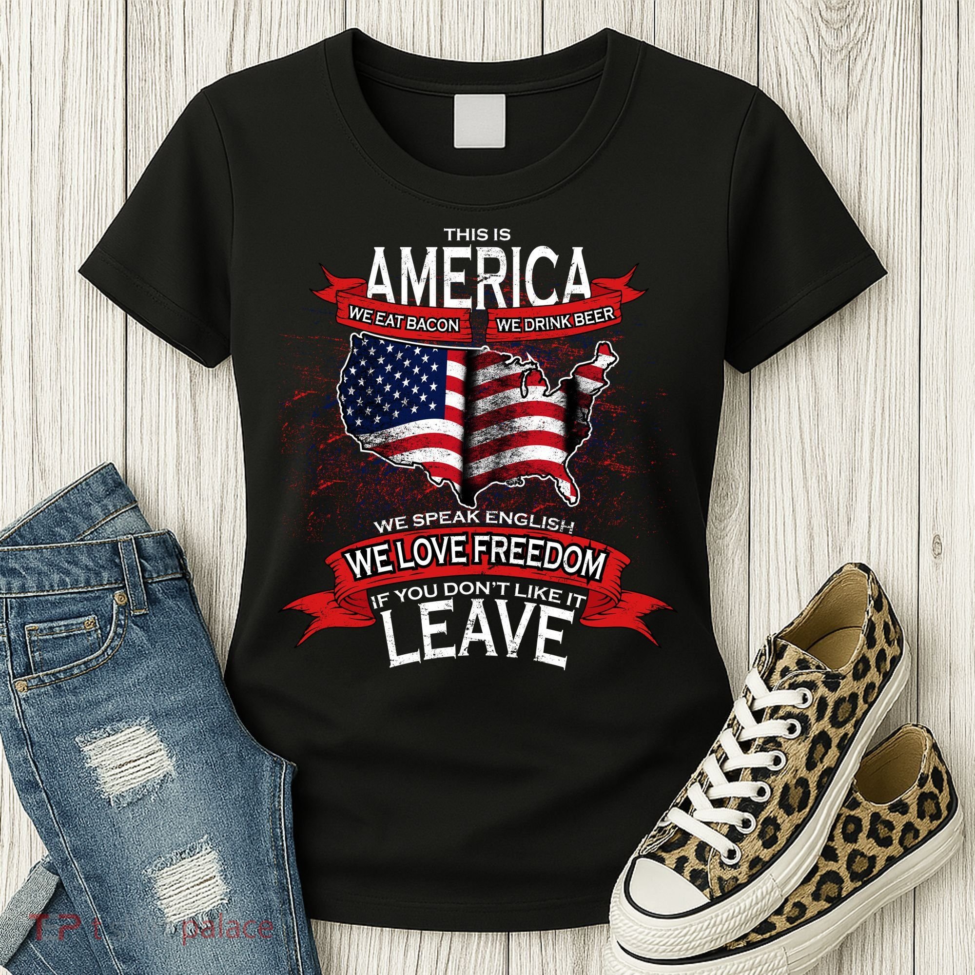 This is AMERICA if you don't like it LEAVE Women's T-Shirt