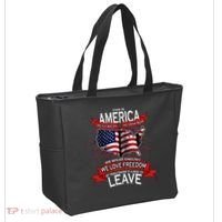 This is AMERICA if you don't like it LEAVE Tote Bag thumb 2