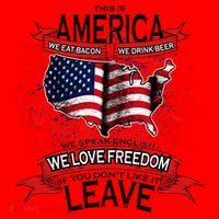 This is AMERICA if you don't like it LEAVE Santa Hat thumb 1