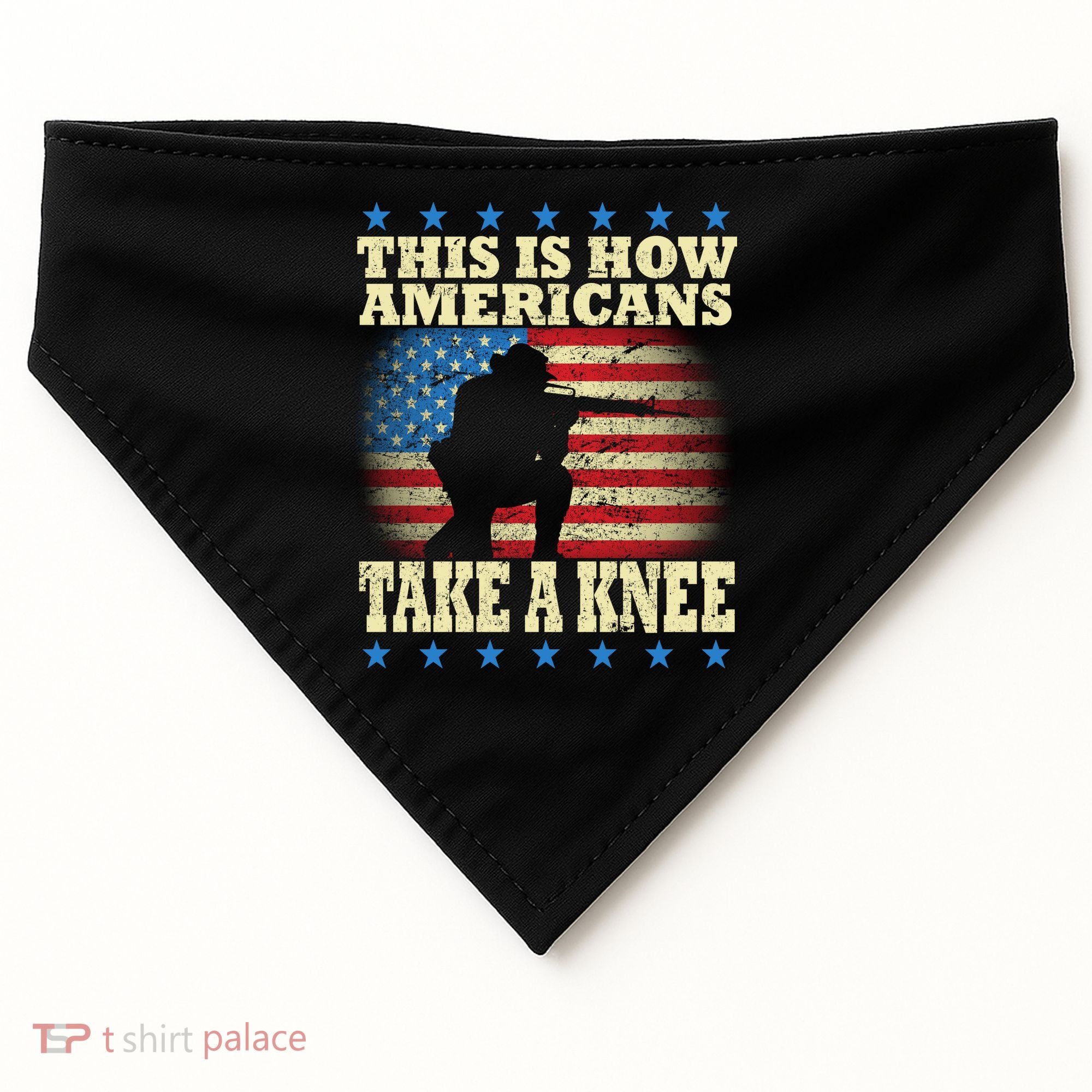 This Is How Americans Take a Knee USA-Made Doggie Bandana