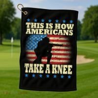 This Is How Americans Take a Knee Golf Towel thumb 1