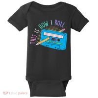 This is How I Roll Cassette Tape Retro 80s Baby Bodysuit thumb 0