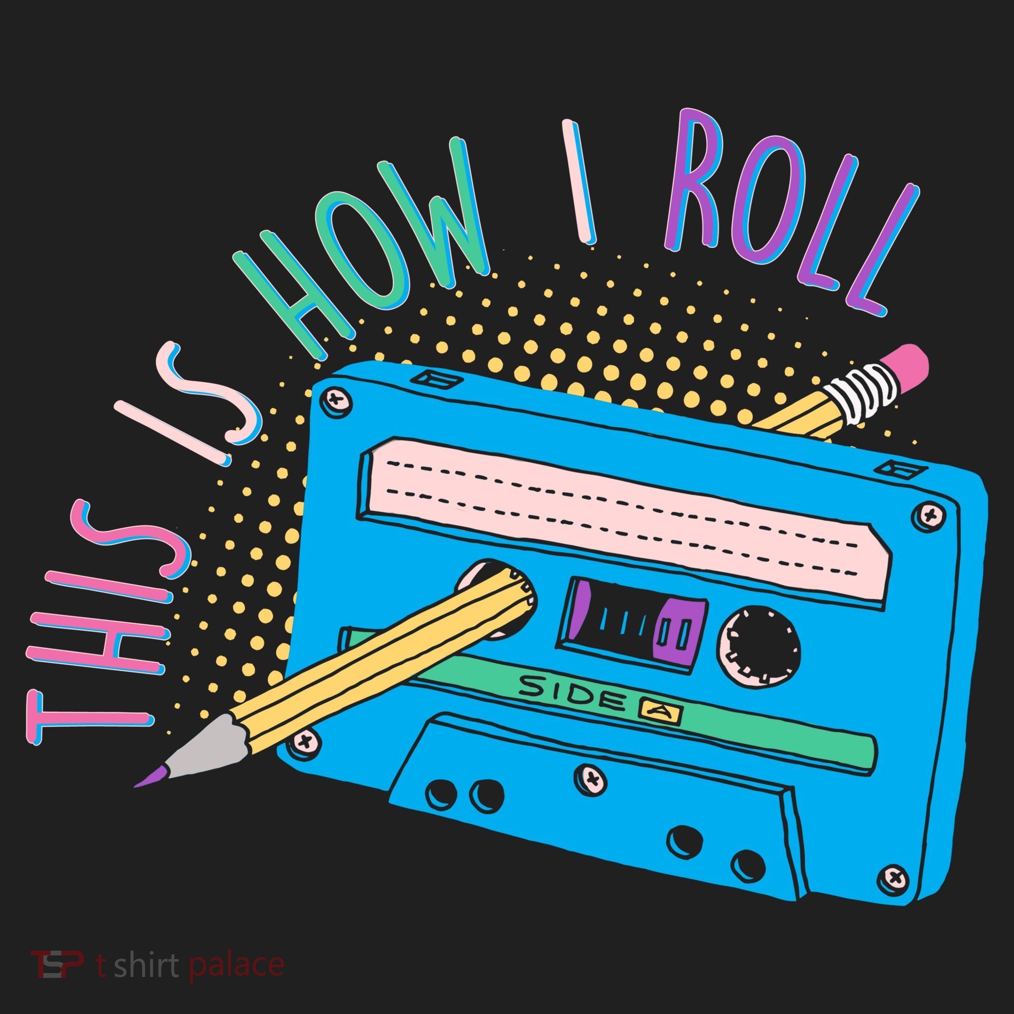 This is How I Roll Cassette Tape Retro 80s Golf Towel