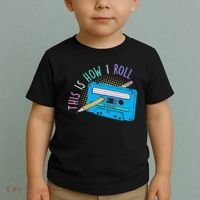 This is How I Roll Cassette Tape Retro 80s Toddler T-Shirt thumb 2