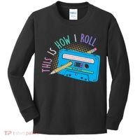 This is How I Roll Cassette Tape Retro 80s Kids Long Sleeve Shirt thumb 0