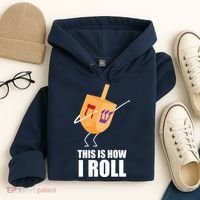This is How I Roll Dreidel Dabbing Chanukah Hoodie thumb 4