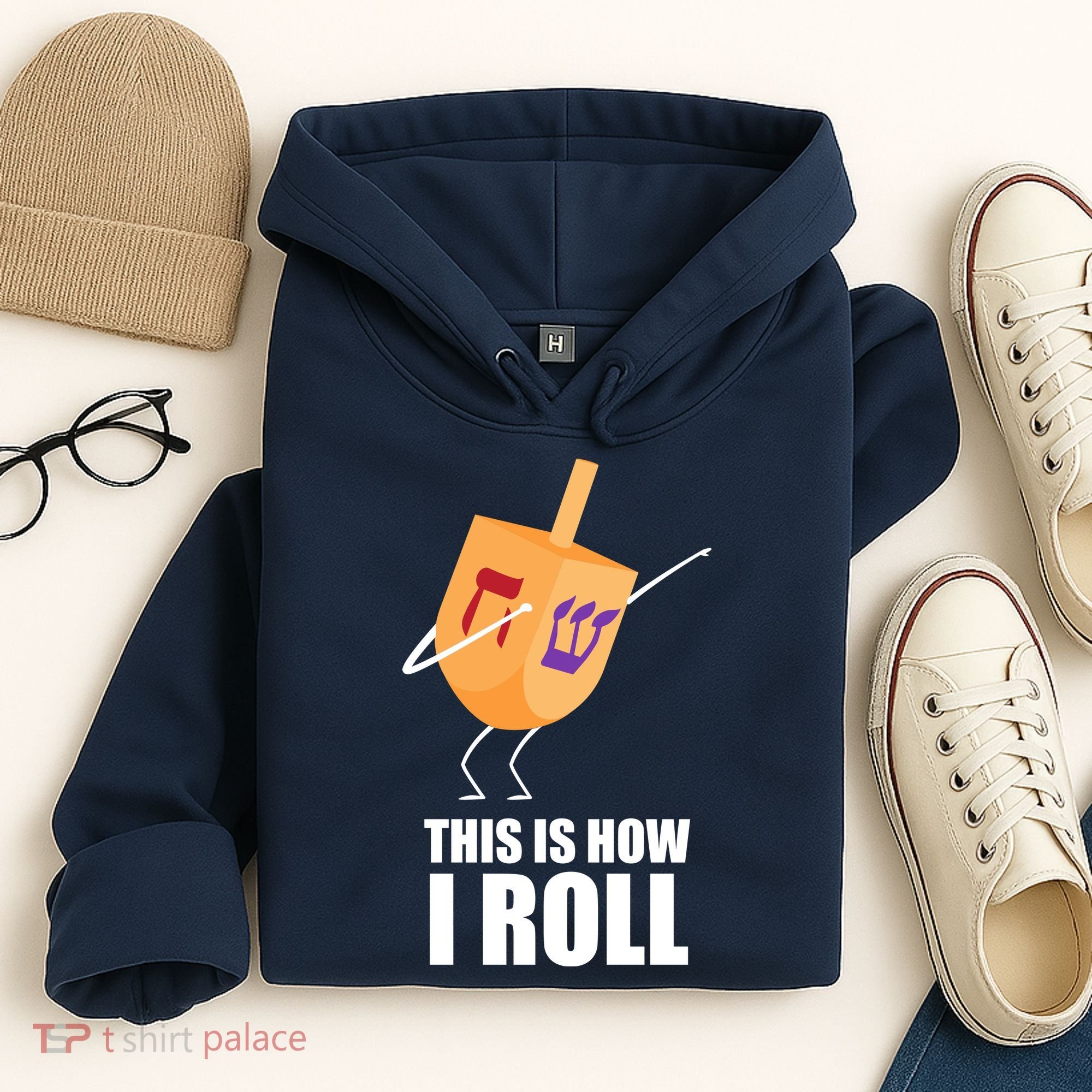 This is How I Roll Dreidel Dabbing Chanukah Hoodie