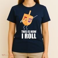 This is How I Roll Dreidel Dabbing Chanukah T-Shirt thumb 4