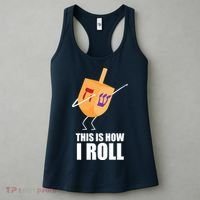 This is How I Roll Dreidel Dabbing Chanukah Women's Tank Top thumb 3
